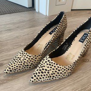 Faux Suede Cheetah Pumps